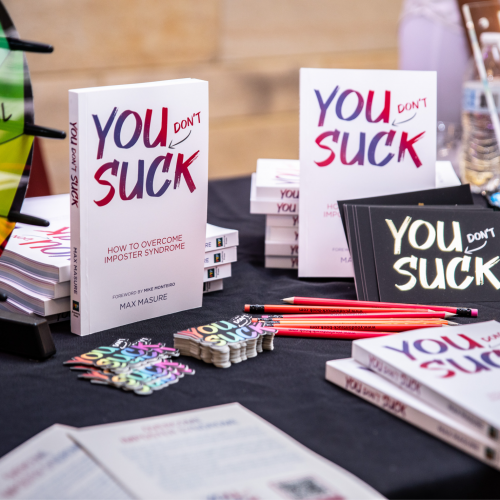 The book You Don’t Suck by Max Masure. Learn how to deal with haters with Publish Your Purpose.